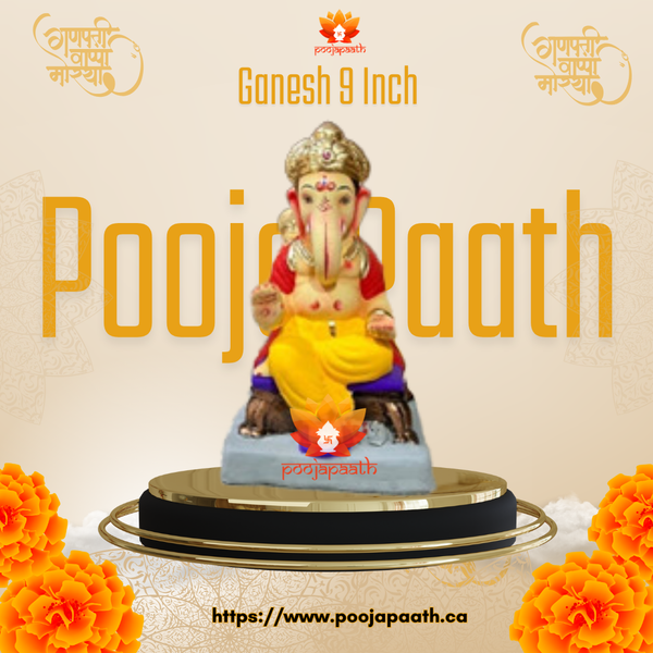 Ganpati ji Nakshi Eco Friendly Idol- 9 Inch #GaneshChaturthi