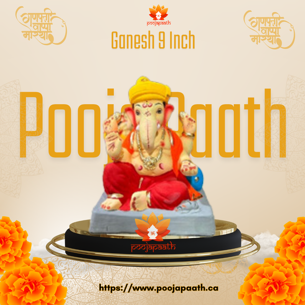 Ganpati Tilak Pagdi Eco Friendly Idol- 9 Inch #GaneshChaturthi