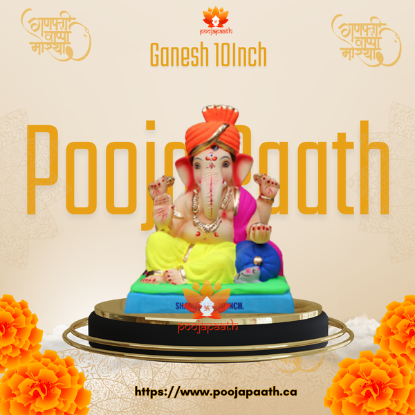 Ganpati ji with Feta Eco Friendly Idol- 10 Inch #GaneshChaturthi