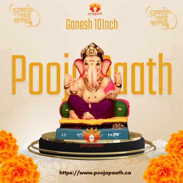 Ganpati ji chukdi Eco Friendly Idol- 10 Inch #GaneshChaturthi