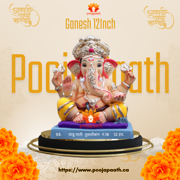 Dagduseth Ganpati ji Eco Friendly Idol- 12 Inch #GaneshChaturthi