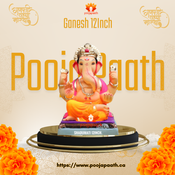 Ganpati ji Chakudi Eco Friendly Idol- 12 Inch #GaneshChaturthi