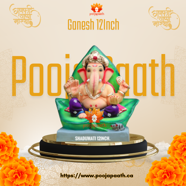 Paan Leaf Asan Ganpati ji  Eco Friendly Idol- 12 Inch #GaneshChaturthi