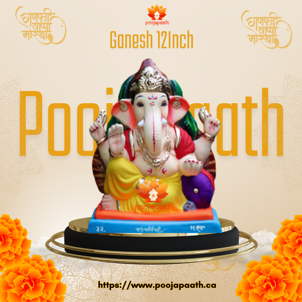 Ganpati ji Leaf asan  Eco Friendly Idol- 12 Inch #GaneshChaturthi