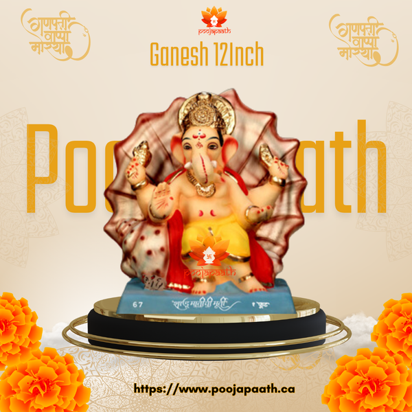 Shankh Asan Ganpati ji  Eco Friendly Idol- 12 Inch #GaneshChaturthi