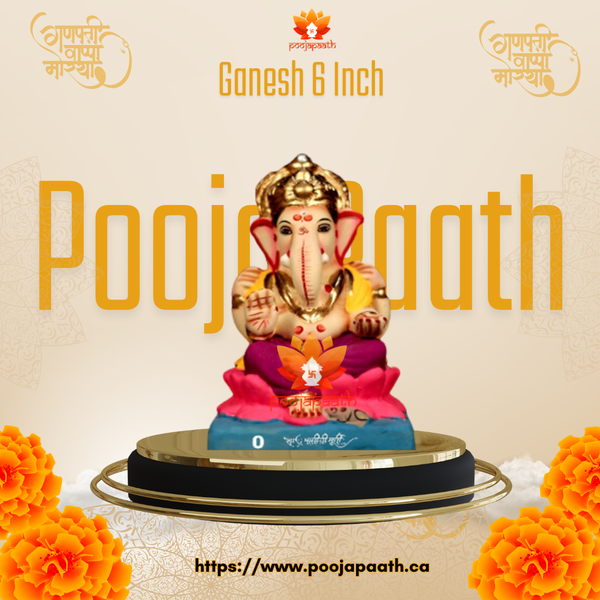 Ganpati ji kamal Asan Eco Friendly Idol- 6 Inch #GaneshChaturthi