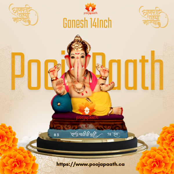 Ganesh ji In Asan Eco Friendly Idol- 14 Inch #GaneshChaturthi