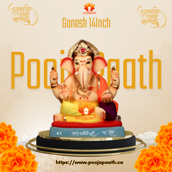 Ganapti ji Chaukudi Eco Friendly Idol- 14 Inch #GaneshChaturthi