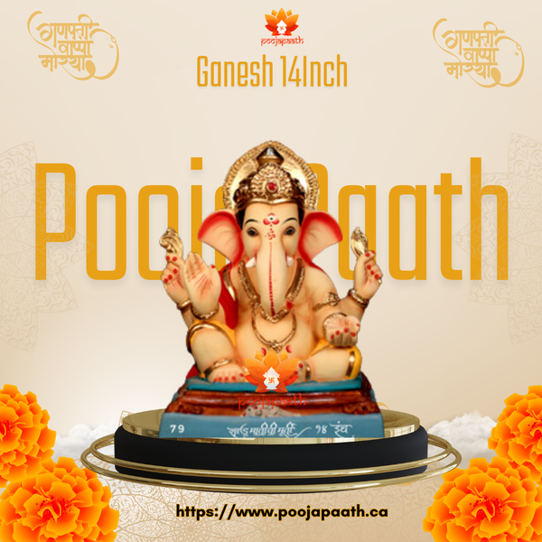 Ganapti ji Golden Eco Friendly Idol- 14 Inch #GaneshChaturthi