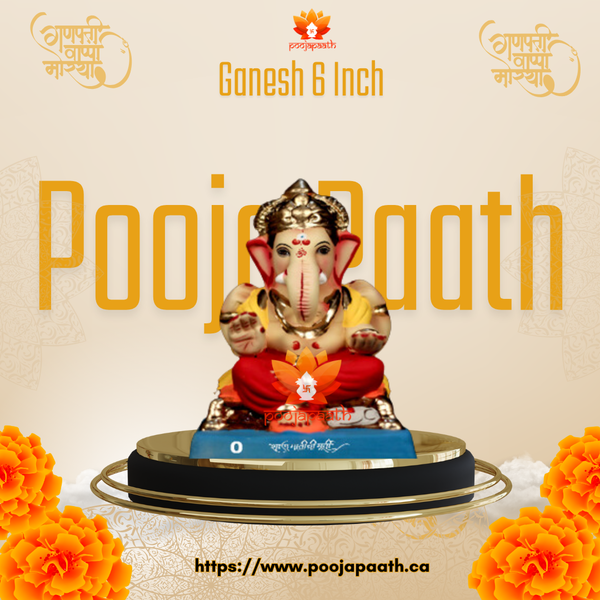 Ganpati ji Nakshi Eco Friendly Idol- 6 Inch #GaneshChaturthi