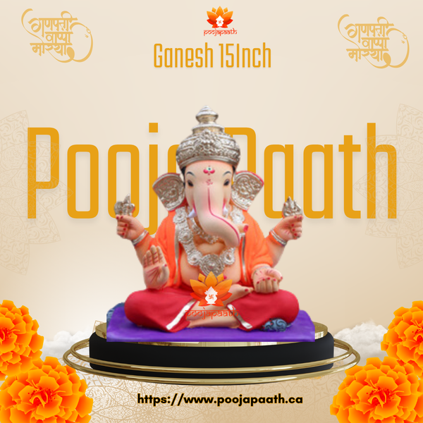 Ganapti ji Chaukudi  Eco Friendly Idol- 15 Inch #GaneshChaturthi