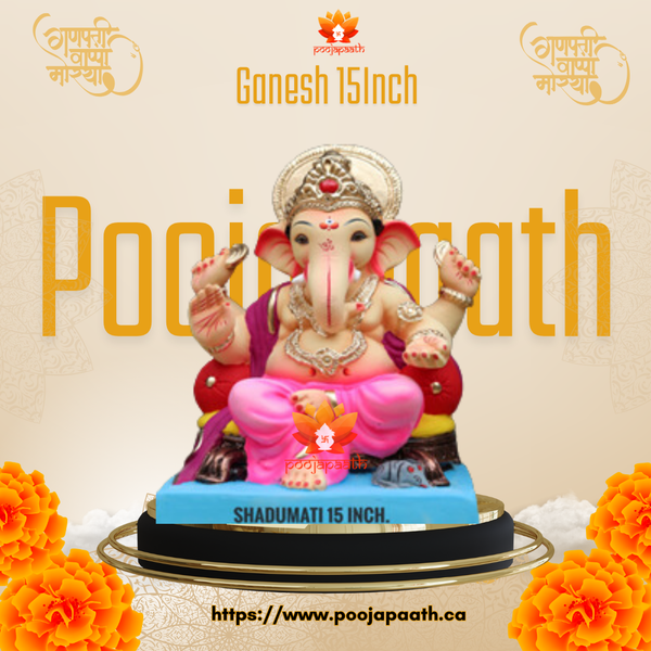 Ganapti ji Big Asan  Eco Friendly Idol- 15 Inch #GaneshChaturthi