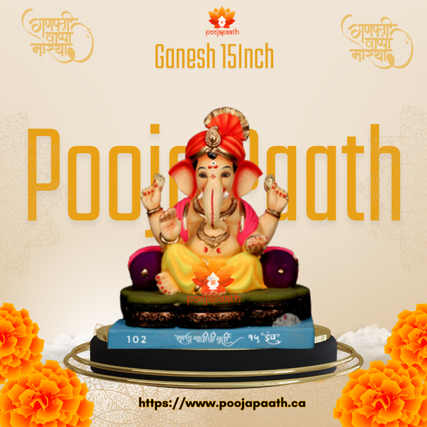 Ganapti ji with Feta Eco Friendly Idol- 15 Inch #GaneshChaturthi