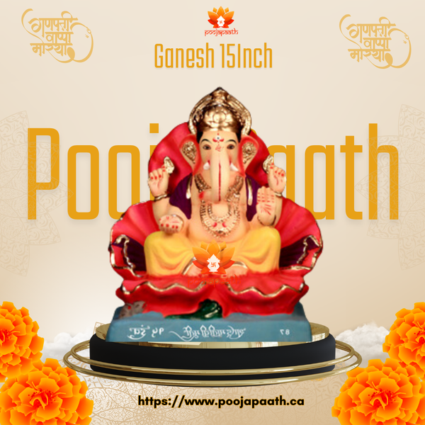 Red leaf Ganesh ji  Eco Friendly Idol- 15 Inch #GaneshChaturthi