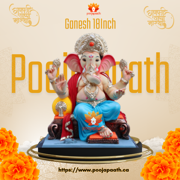 Ganesh ji in Asan Eco Friendly Idol- 18 Inch #GaneshChaturthi