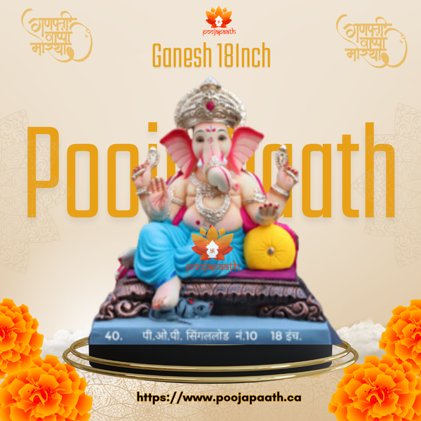 Ganesh ji in Big Asan Eco Friendly Idol- 18 Inch #GaneshChaturthi