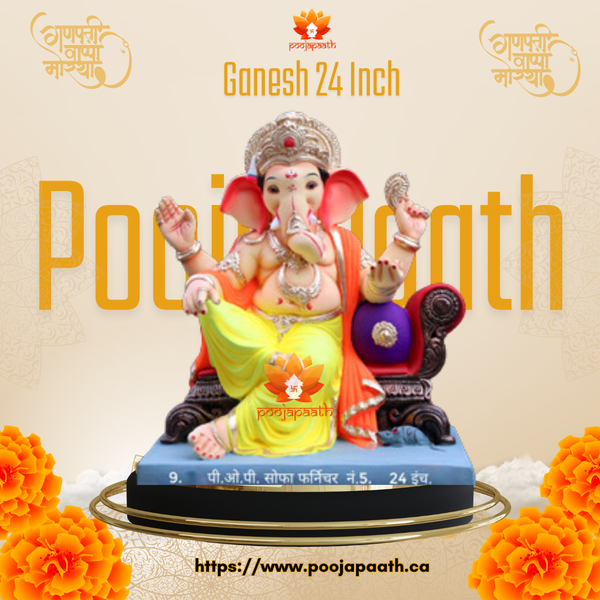 Ganesh ji Asan virajman Eco Friendly Idol- 24 Inch #GaneshChaturthi