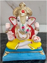 Dagdusheth Ganpati ji Eco Friendly Idol- 9 inch