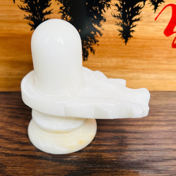 Shiv Lingam (White Marble) - 2