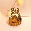 Ganesh Laxmi Tea Light Holder (Gold, Pack of 2)