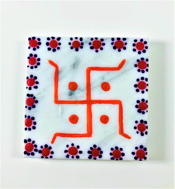 Swastik Marble Chowki