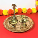 Traditional Pooja Thali in Brass