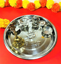 Traditional Pooja Steel Thali